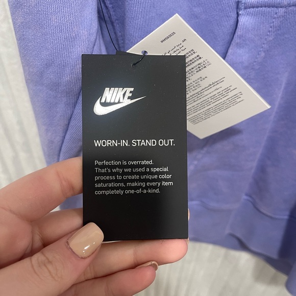 NIKE Hoodie Just Do It Purple Pullover Size XS Workout Running Athletic - Picture 3 of 4